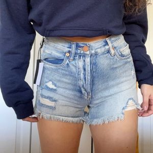 Blank NYC distressed jean shorts